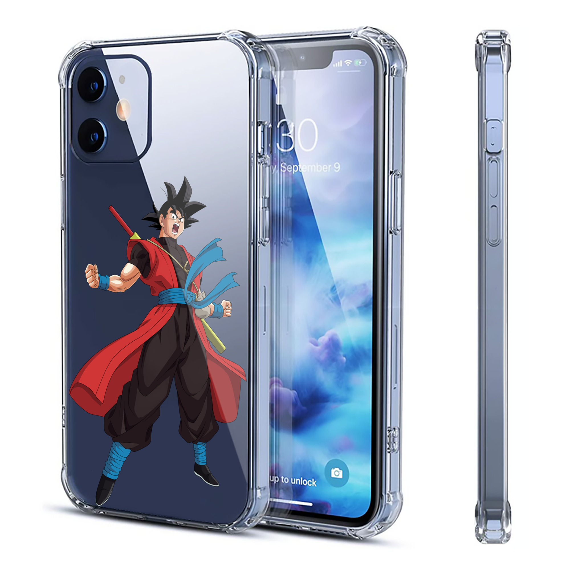 （画像用） ドラゴンボール 孫悟空（そん ごくう）Son Goku カカロット DRAGON BALL Kakarotto 【iPhone 12シリーズ対応】透明スマホケース（クリアソフトケース）